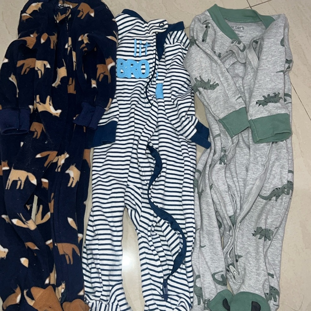 Carters long sleeve footie pajamas